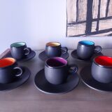 Set of 6 50'S ceramic cups