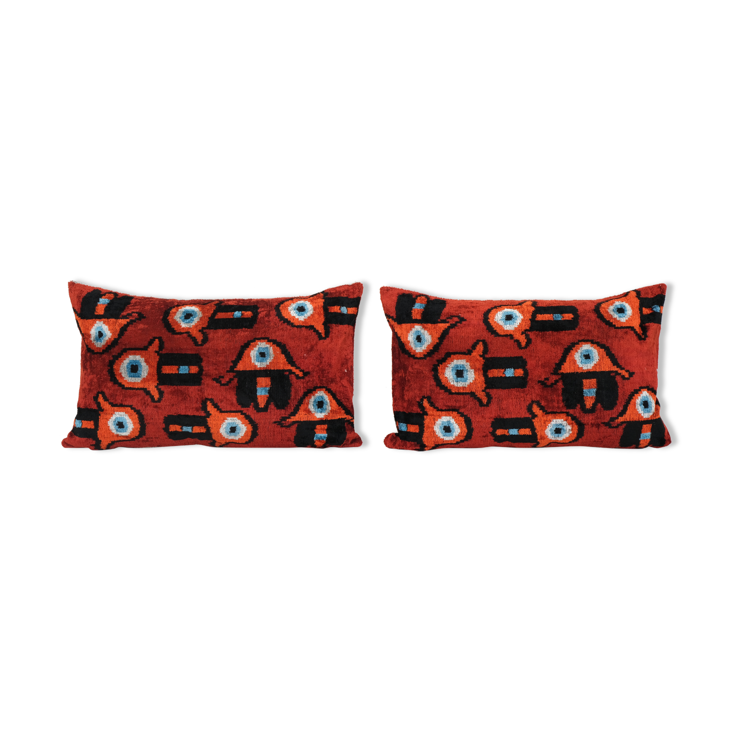 Paire de coussins Ikat