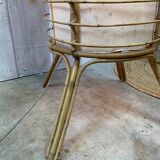 Vintage rattan floor lamp