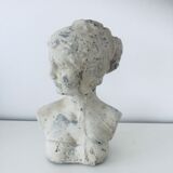 Stone and plaster bust