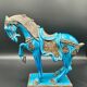 Cheval en céramique émaillée craquelée vintage