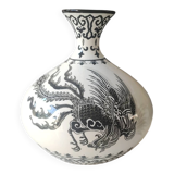 Vase Sia Home Fashion. Celestial Sphere design. Decor with birds/Chimeras.