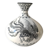 Vase Sia Home Fashion. Celestial Sphere design. Decor with birds/Chimeras.