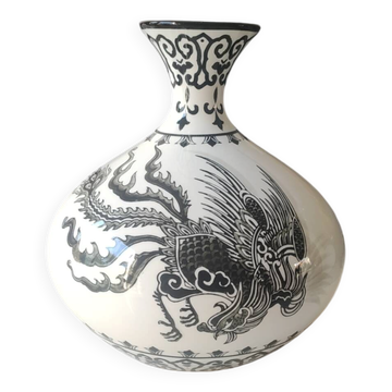 Vase Sia Home Fashion. Celestial Sphere design. Decor with birds/Chimeras.