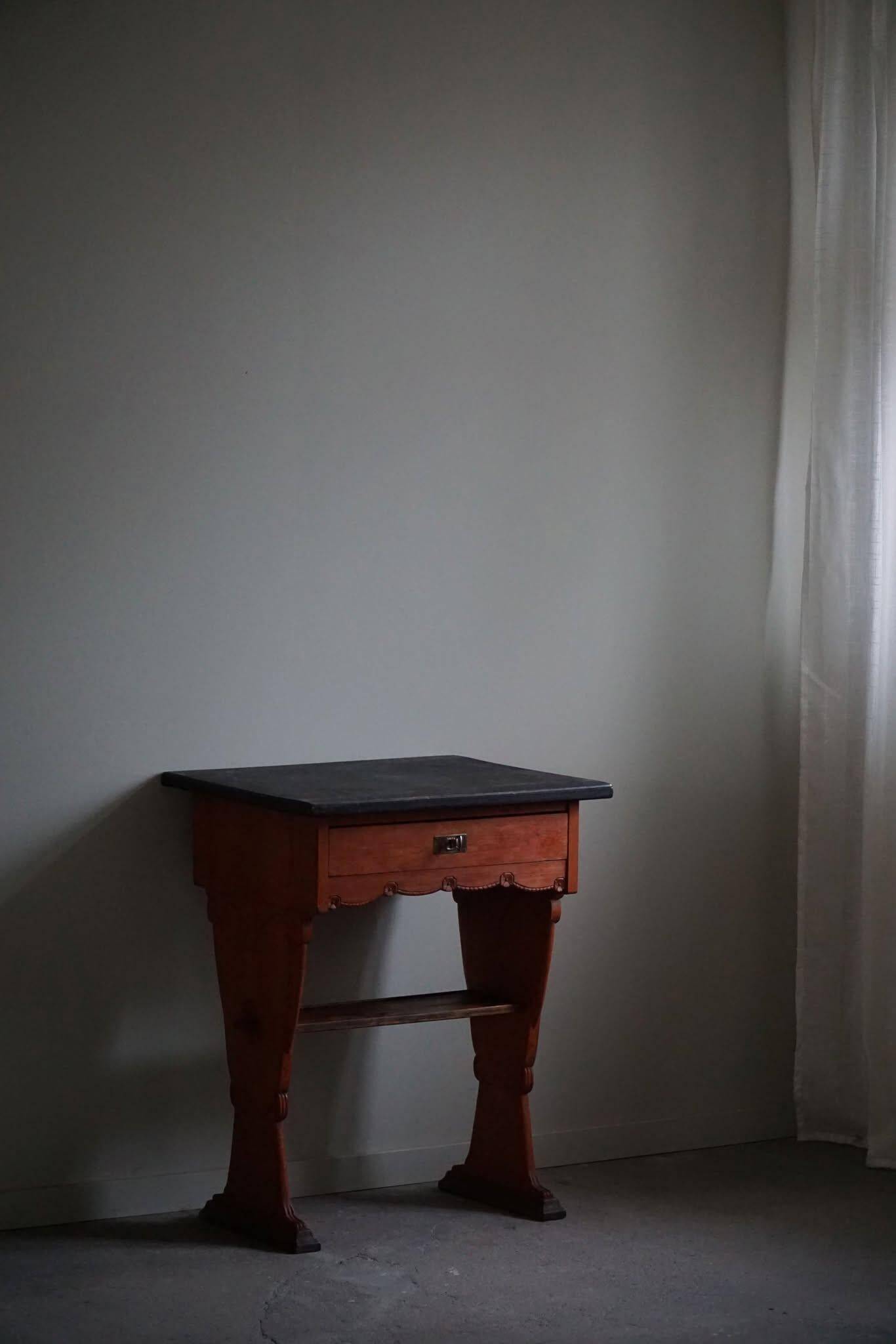 Swedish Gustavian 19th-century bureau / side table, handcrafted and antique