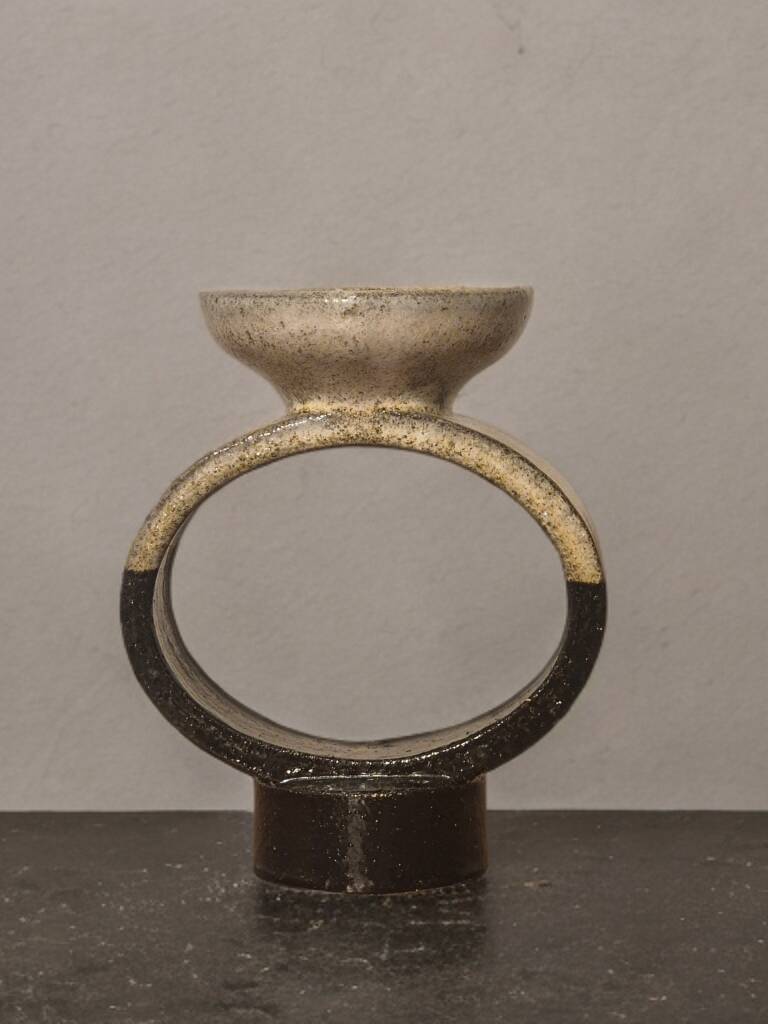 Vintage Czech Ceramic Candle Holder 1960s