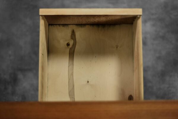 Bureau vintage classique scandinave moderne en bois de teck avec tiroirs, 1960s