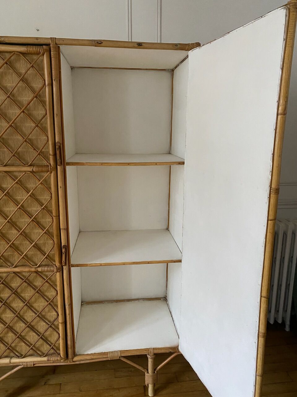 Vintage rattan cabinet