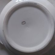 Plat de service de Gien avec une décoration ferroviaire