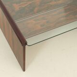 Italian coffee table in rosewood with magazine rack, 1960s.