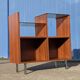Meuble rangement Hi-Fi vinyles moderniste vintage 1960