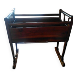 Antique Louis Philippe walnut rocking cradle