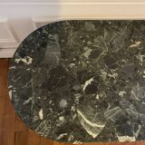 Marble coffee table with steel legs