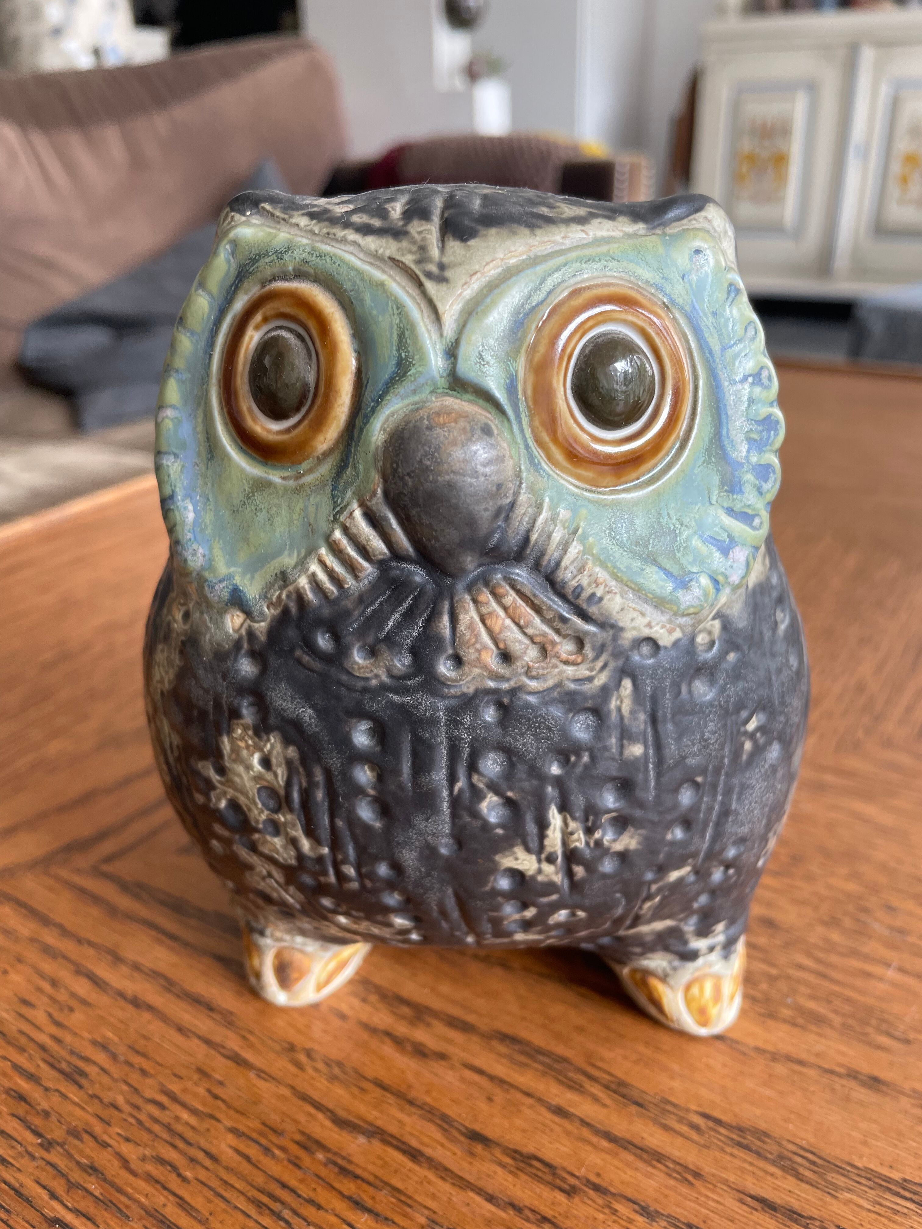 Lladro ceramic owl statuette by Antonio Ballester