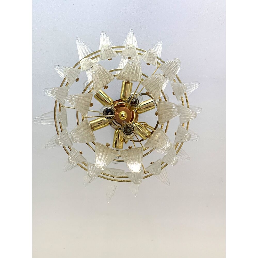 Palmette Murano glass chandelier