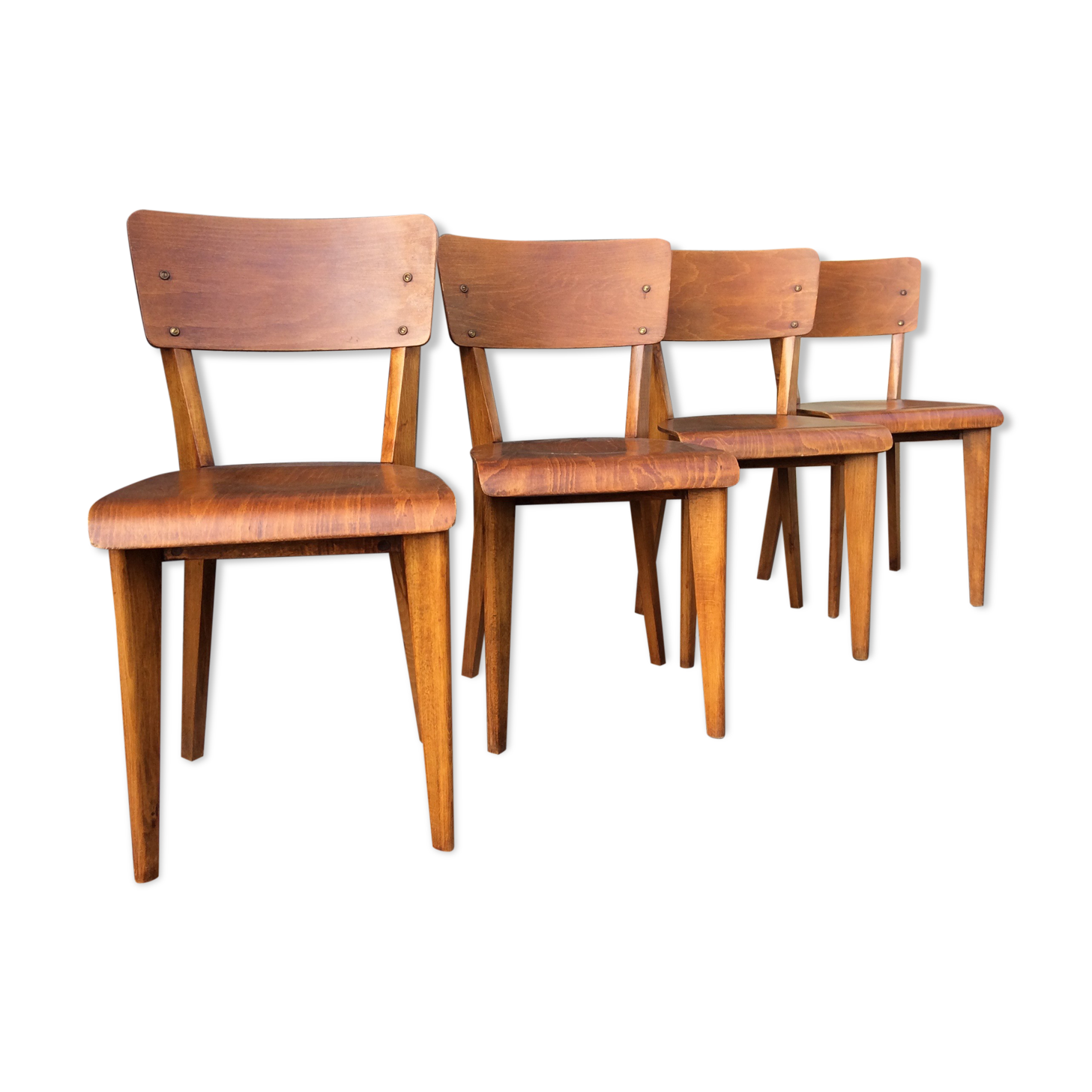 4 Scandinavian chairs vintage bistro