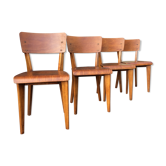 4 Chaises scandinaves bistrot vintage