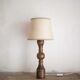 Lampe de table vintage, lampe vintage,lampe pied bois avec abat-jour, lampe