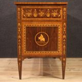 20th century Italian inlaid chest of drawers in Louis XVI style