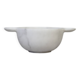 Gabriella – Natural white marble bowl with handles | L 32 cm W 20 cm H 10 cm