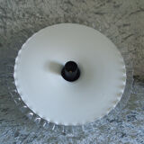 Scalloped white glass hanging