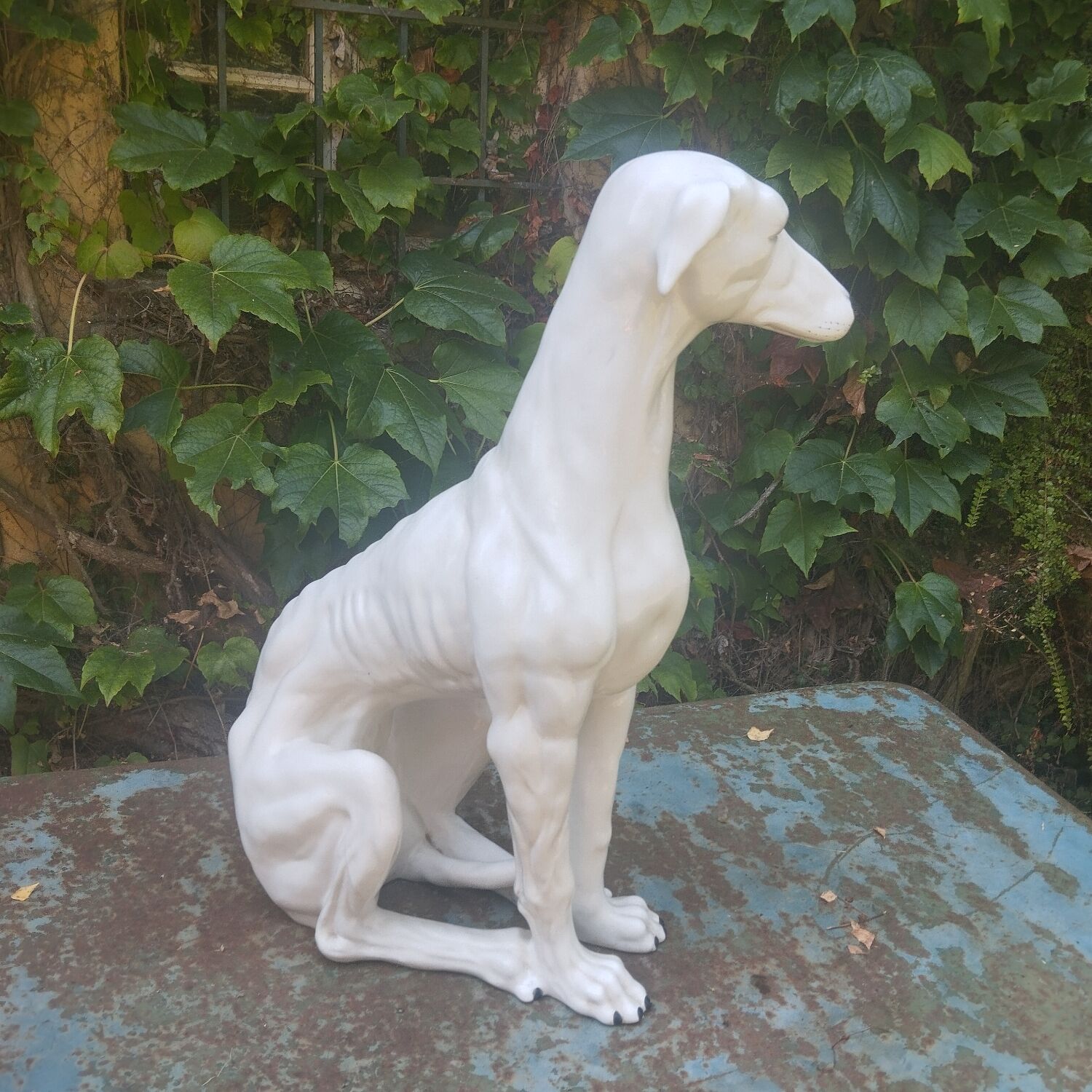 Life-size ceramic greyhound dog Italy