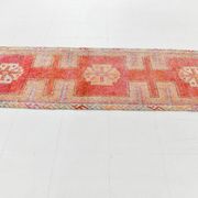 3x12 Faded Red Vintage Runner Rug, 97x353Cm