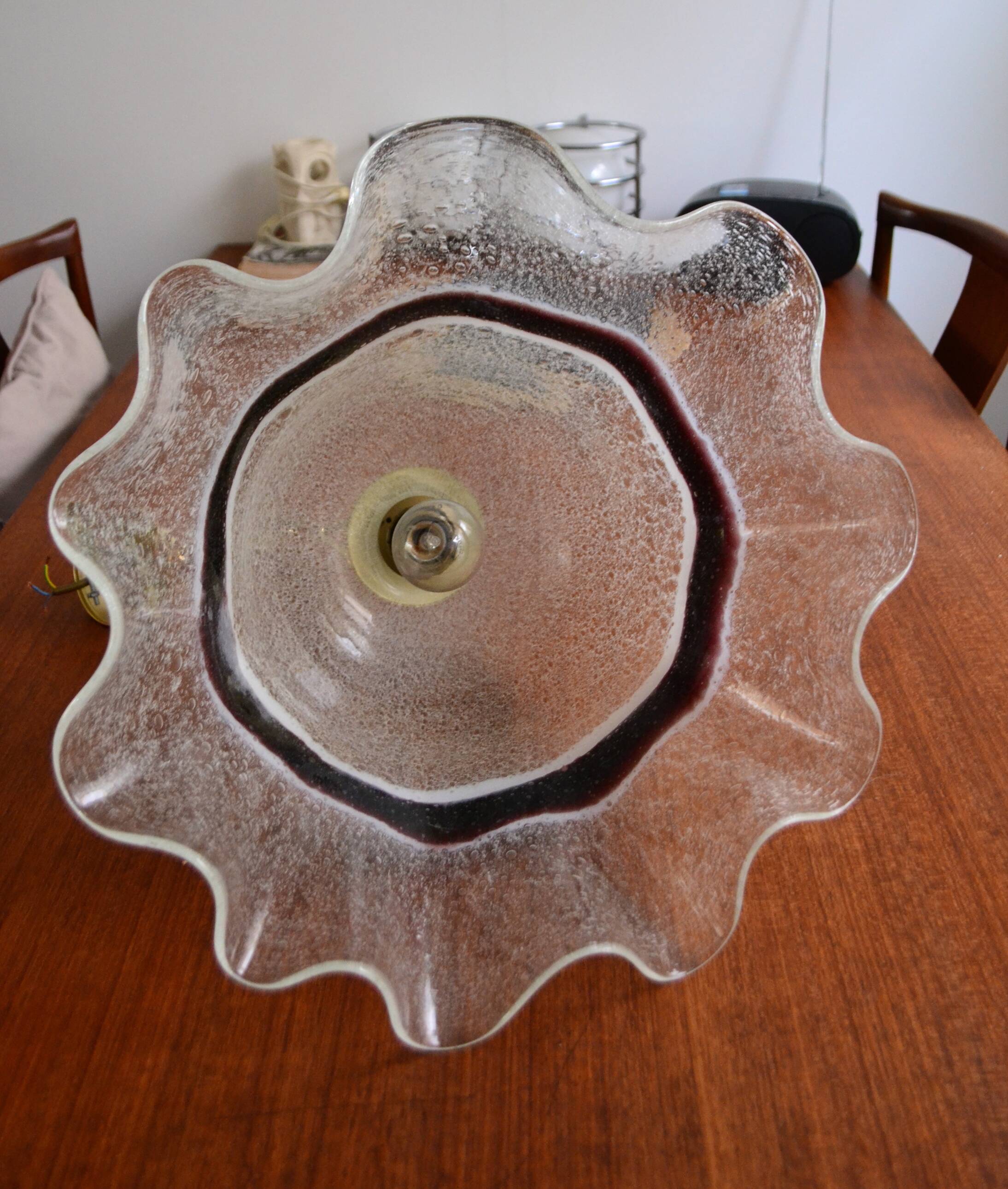 Murano glass suspension Fazzoletto, Italy, 1970s