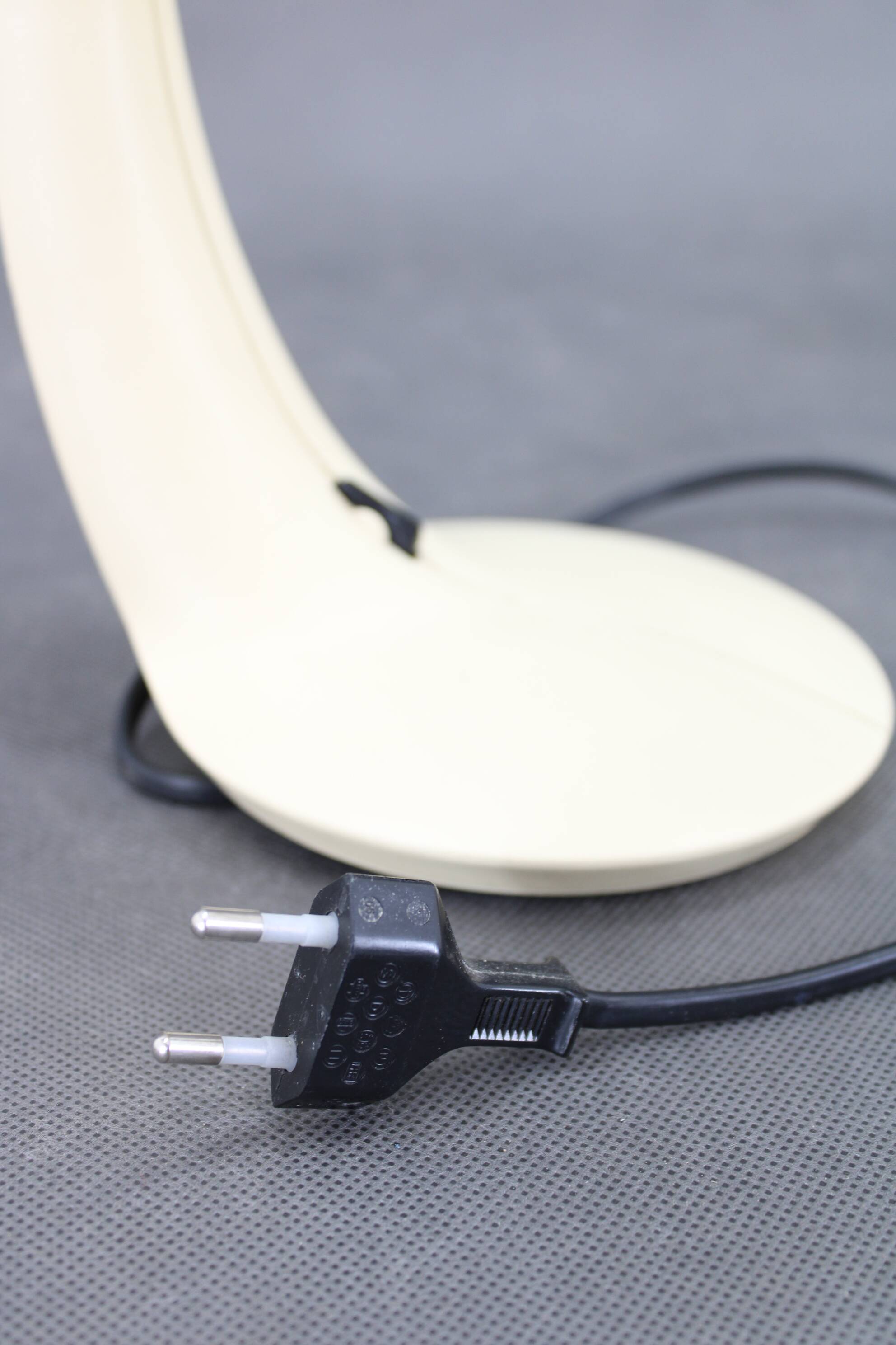 1970s Pair of Veneta Lumi Table Lamps  model Virgola, Italy