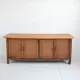 Buffet / Wooden and rattan sideboard 1960s / 1970s vintage