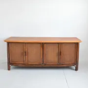 Buffet / Enfilade bois et rotin 1960 / 1970 vintage