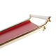 Vintage red gold and white skai serving tray