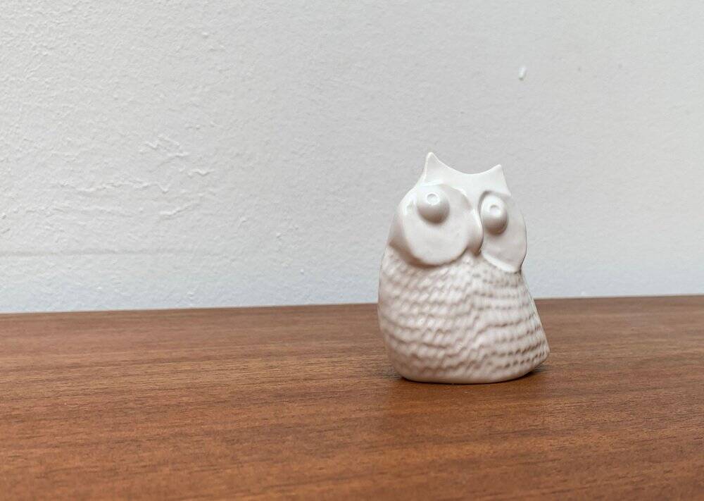 Danish mid-century ceramic owl sculpture by Søholm, 1960s.