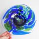 colorful glass art bowl