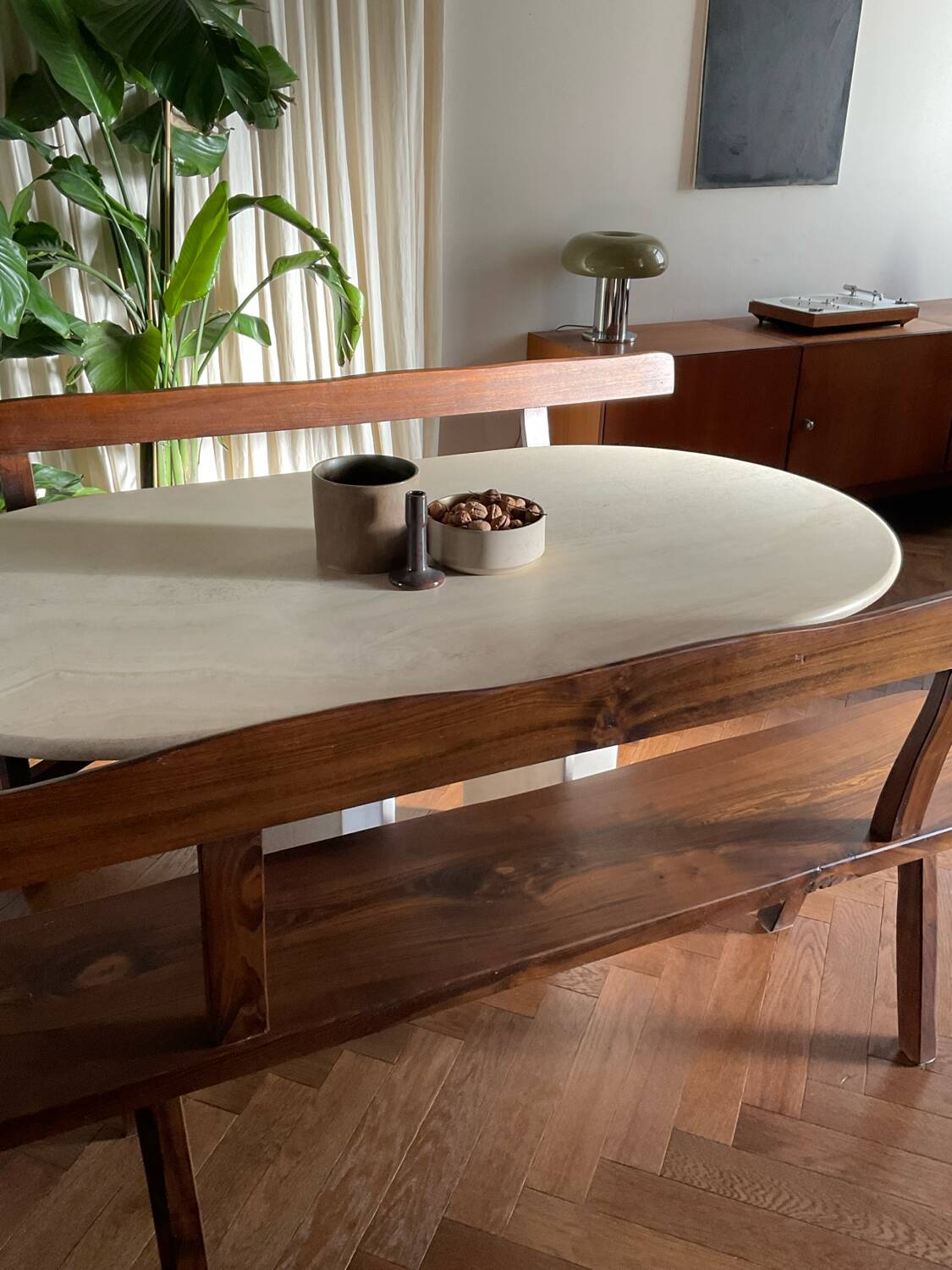 Sculptural bench by Olavi Hänninen for Aranjou – France, 1950s