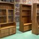 English library in 3 modules from the 1980s in teak