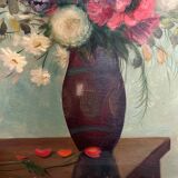 Tableau ancien bouquet classique