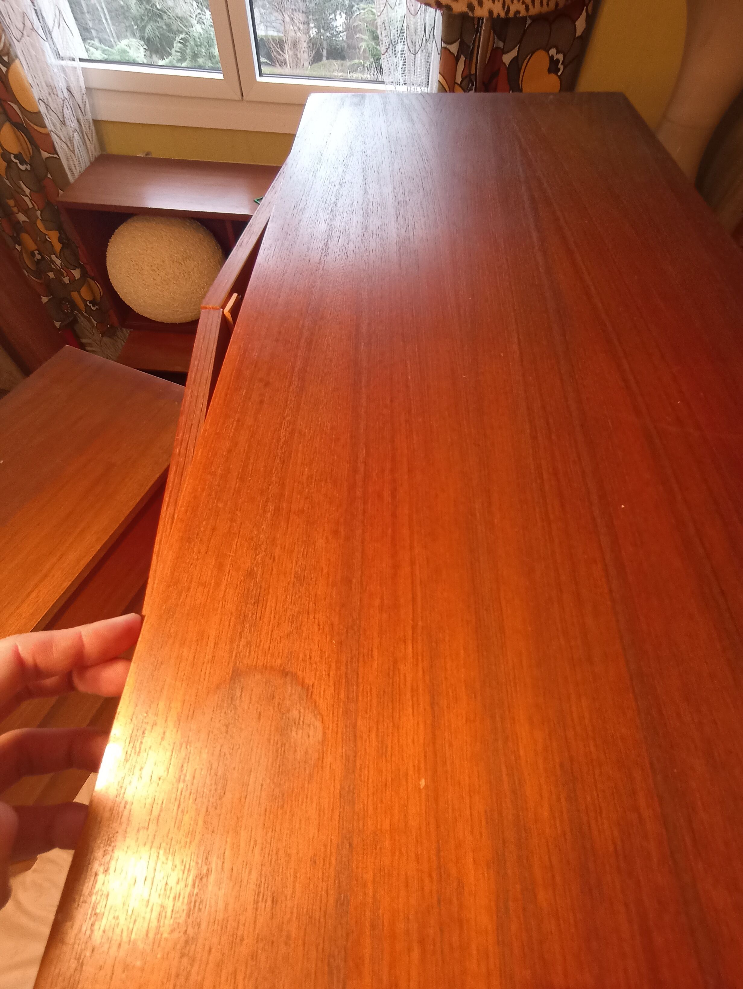 Huge shelf library Swedish desk teak, string.