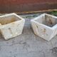PaIrène of canic planters in vintage cement 1960/70