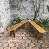 Pair of small vintage benches