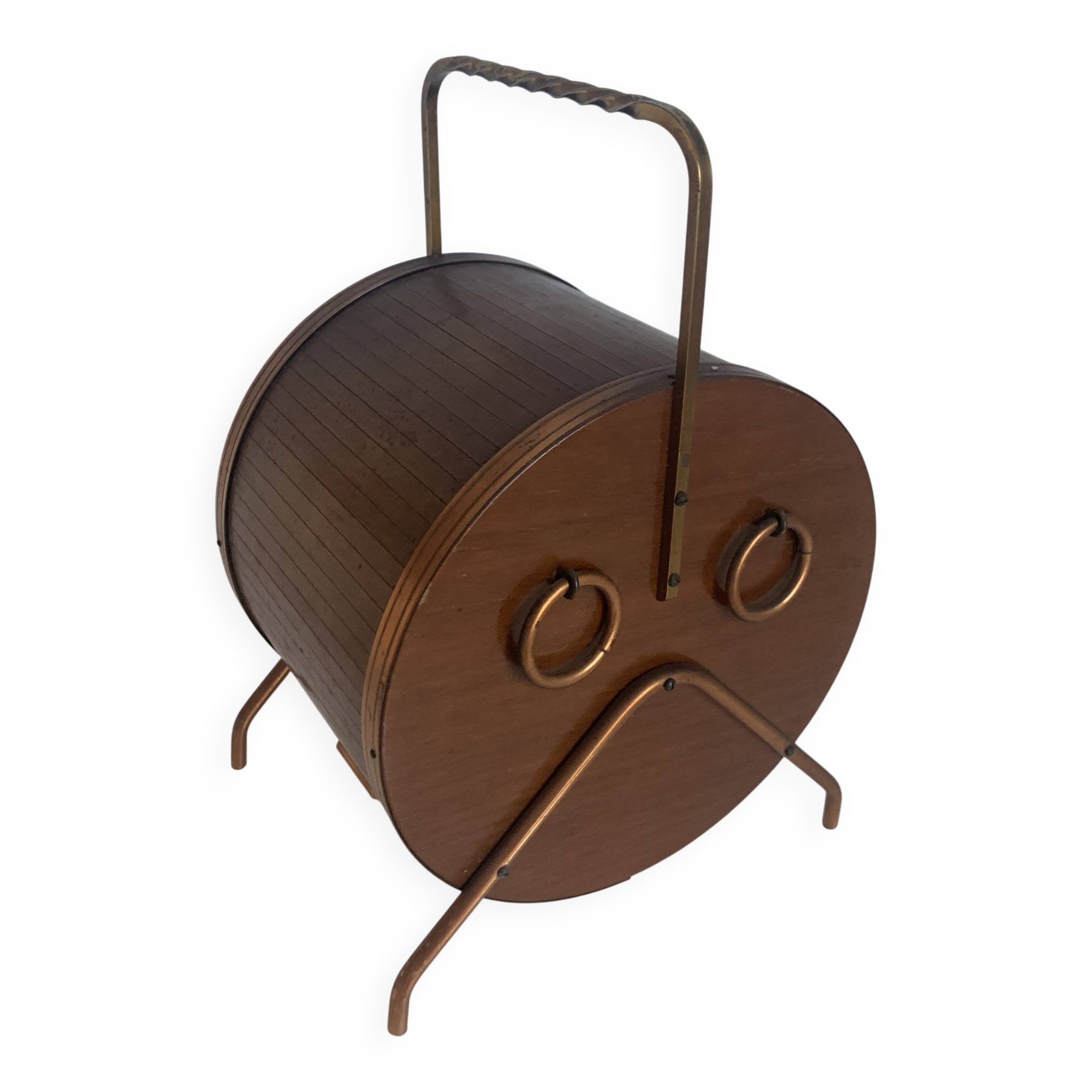 Vintage 1960s tobacco jar, snuffbox, barrel-shaped pipe/wine pot - 25 x 14 cm