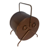 Vintage 1960s tobacco jar, snuffbox, barrel-shaped pipe/wine pot - 25 x 14 cm