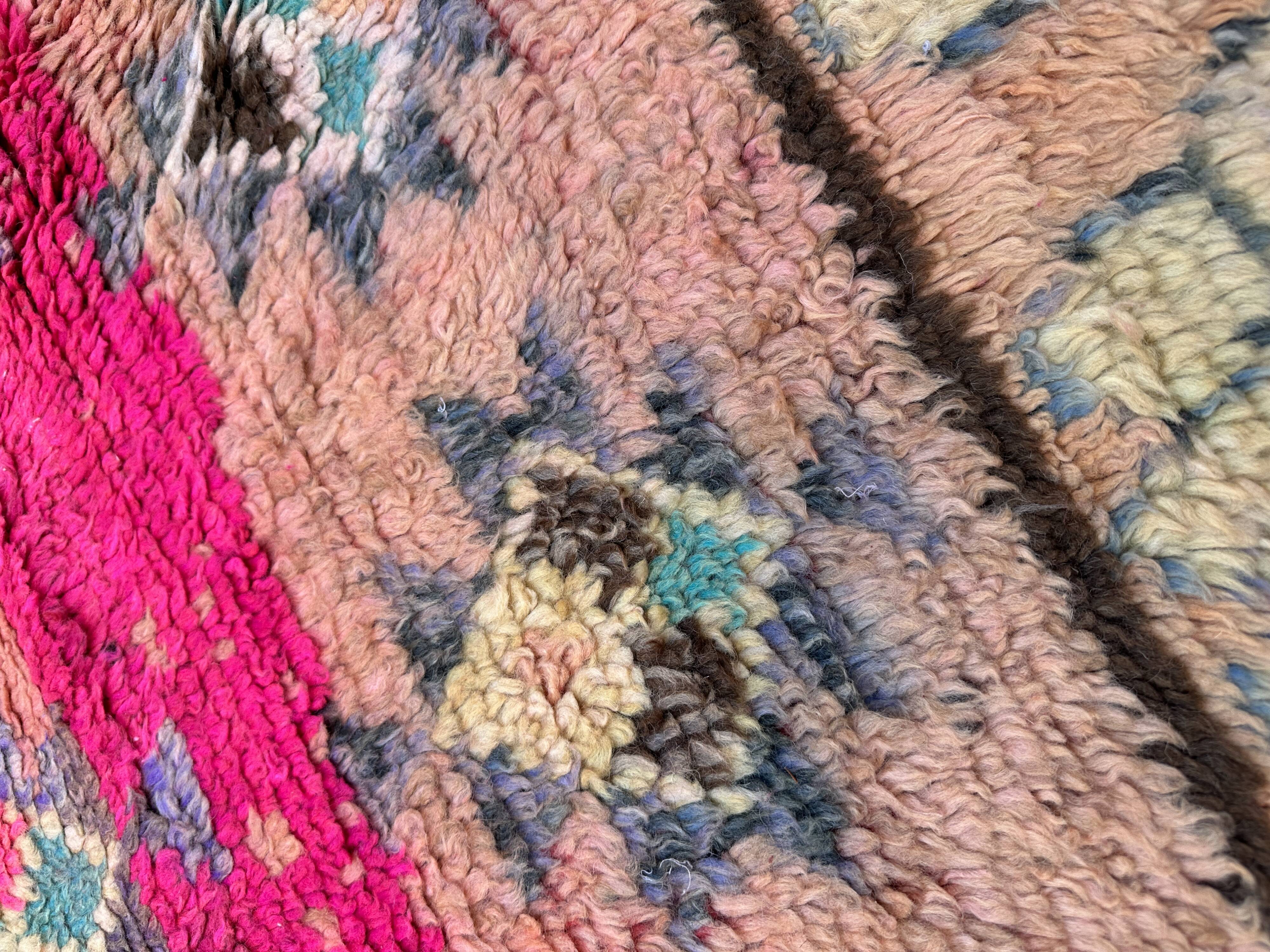 Colorful Boujad Moroccan rug - 162 x 372 cm