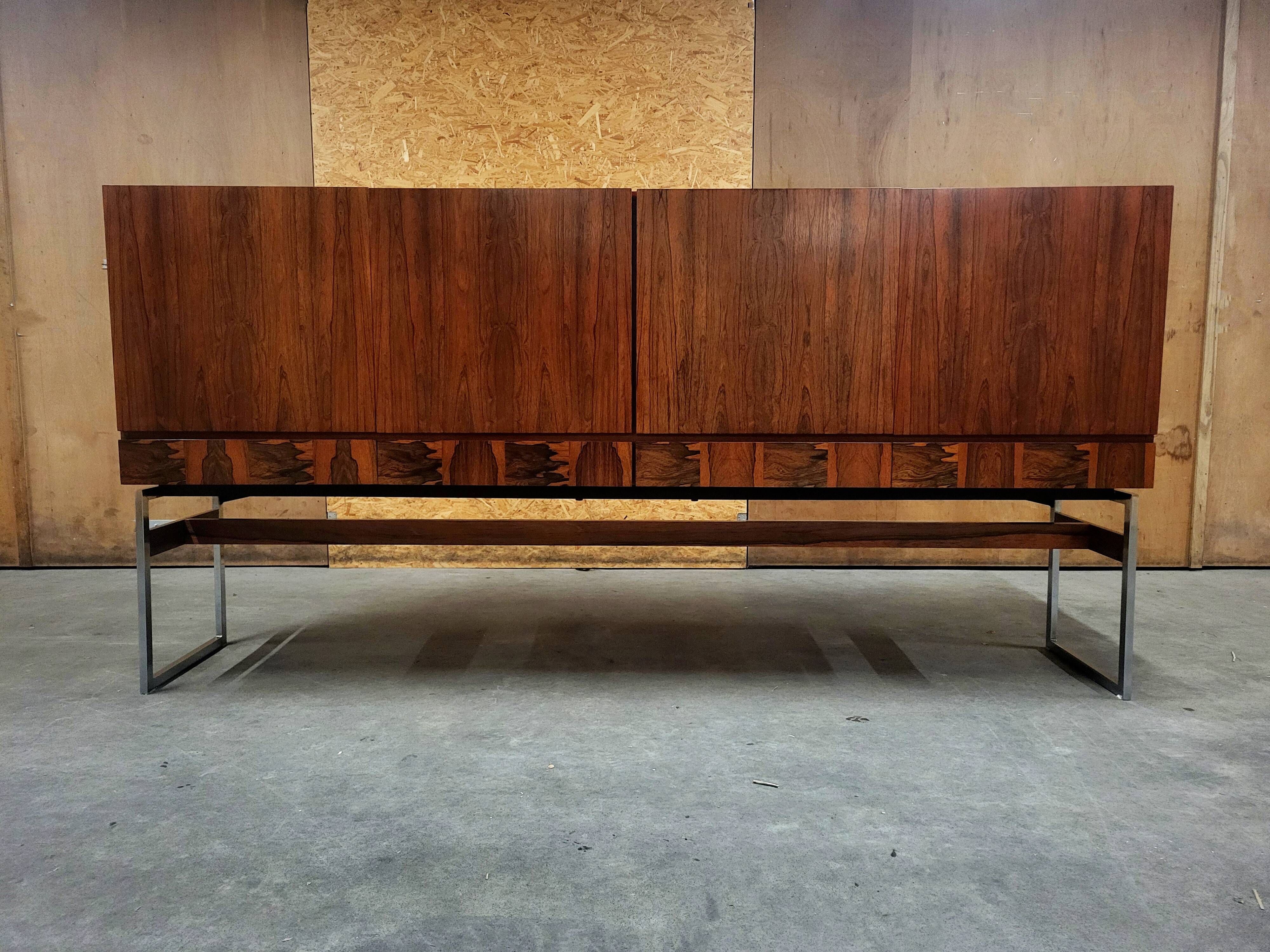 Vintage highboard in rosewood by Aurora Meubelfabriek 1960