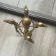 Brass fireplace tool set