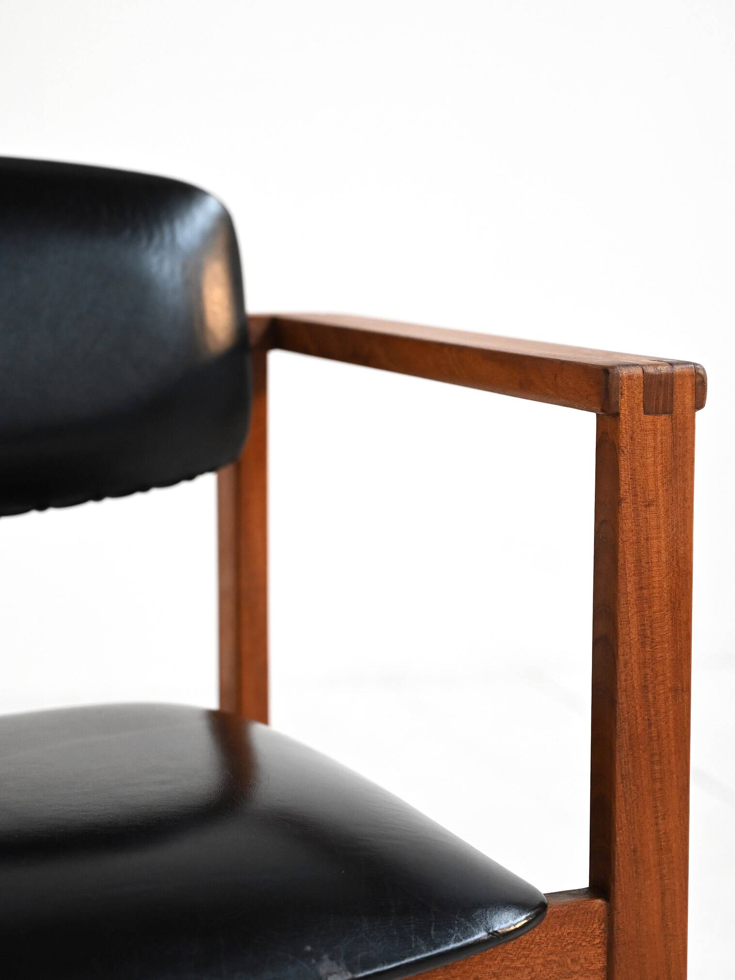 Teak and leather chair, Denmark 1960s