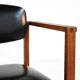 Teak and leather chair, Denmark 1960s
