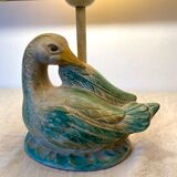 Vintage ceramic duck lamp