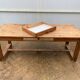 Farmhouse dining table 205cm for 8/10 people in solid pine with 1 drawer 1930