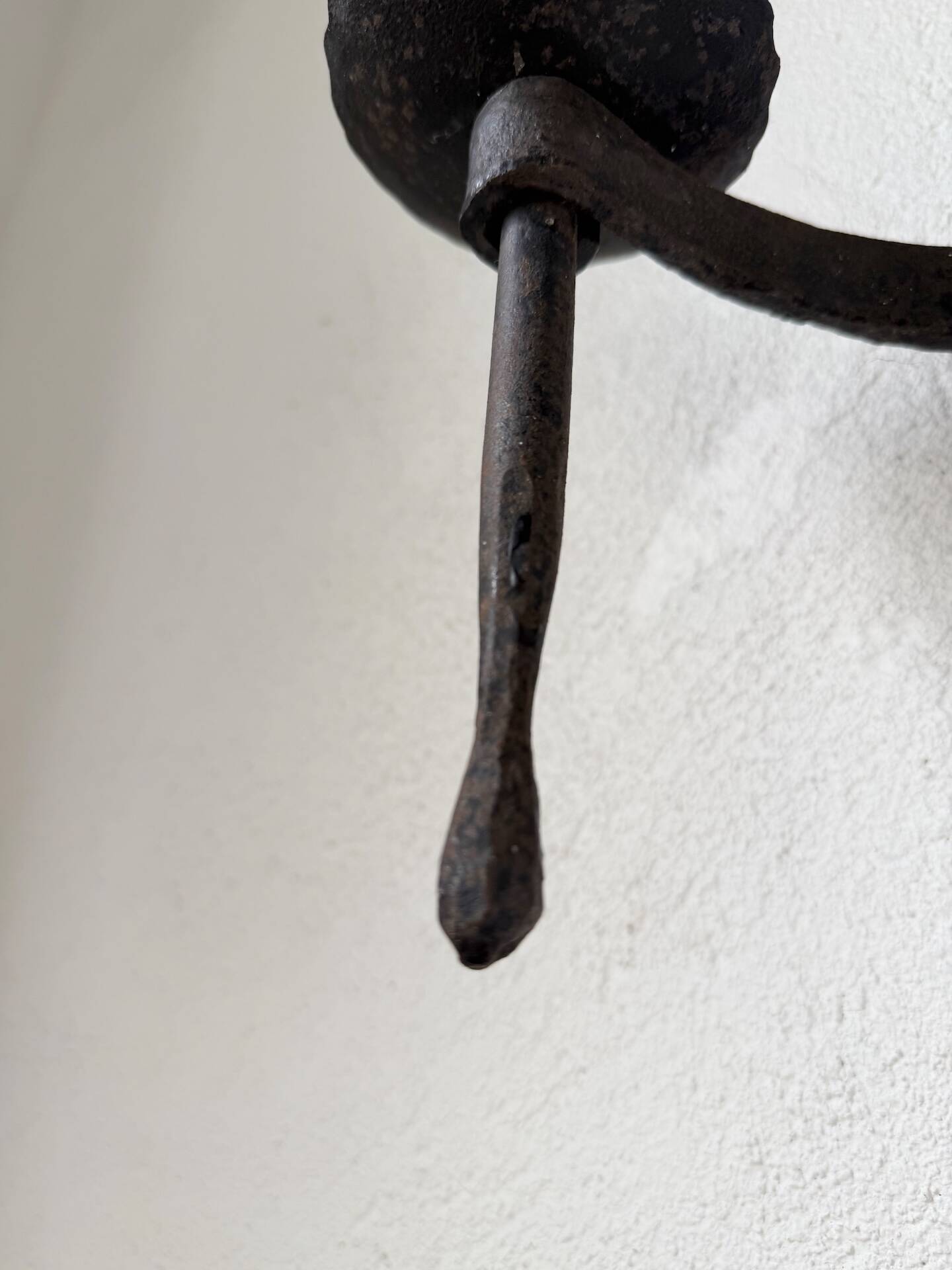 Wrought iron candle holders 1900 brutalist sconces